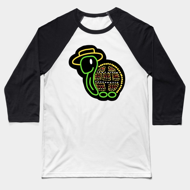 Main Street Electrical parade turtle with Hat Baseball T-Shirt by lyndsiemark